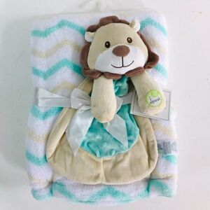 🌹Baby Gear 2-Pcs Set Plush Throw Blanket  Lion